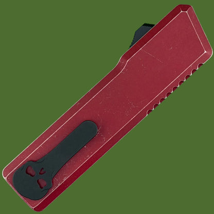Chaves Dissident OTF Red Flat Battleworn (Two-Tone Drop Point)