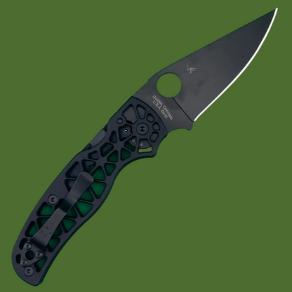 Spyderco Edgerati Skeletonized Compression Lock (Black Aluminum)
