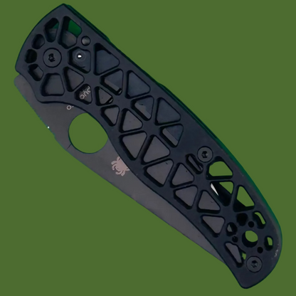 Spyderco Edgerati Skeletonized Compression Lock (Black Aluminum)