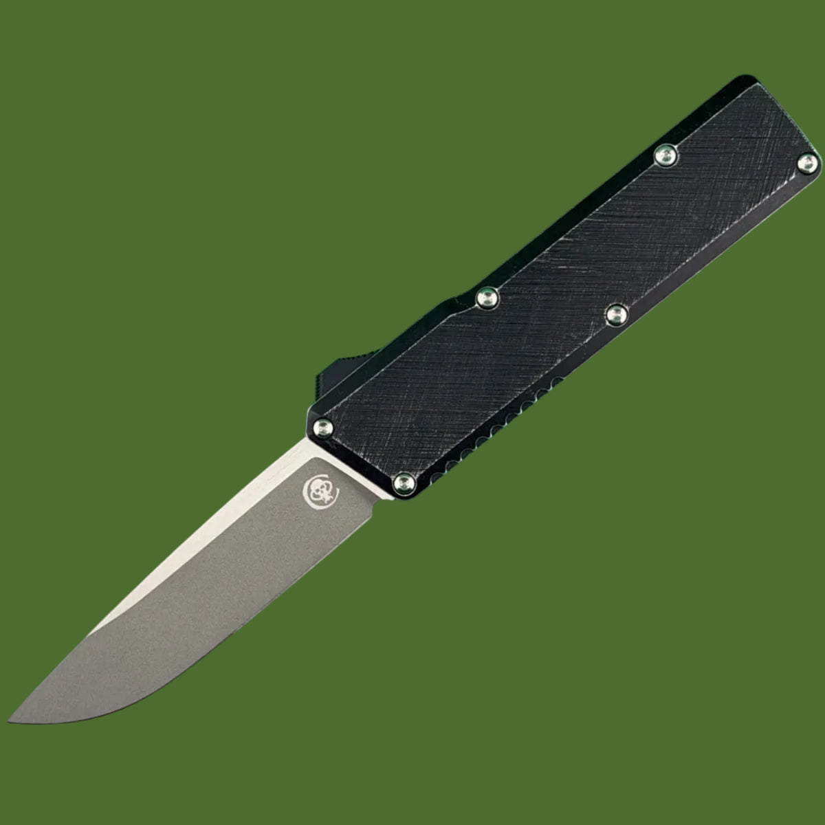 Chaves Dissident OTF Black Crosshatch Battleworn (Two-Tone Drop Point)