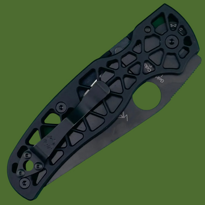 Spyderco Edgerati Skeletonized Compression Lock (Black Aluminum)