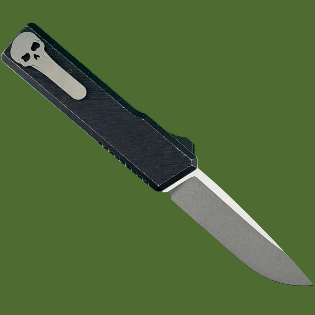 Chaves Dissident OTF Black Crosshatch Battleworn (Two-Tone Drop Point)