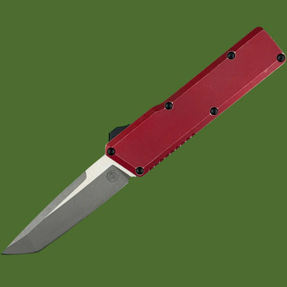 Chaves Dissident OTF Red Flat Battleworn (Two-Tone Tanto)