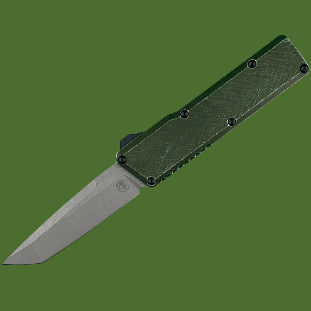 Chaves Dissident OTF OD Green Crosshatch Battleworn (Stonewash Tanto)