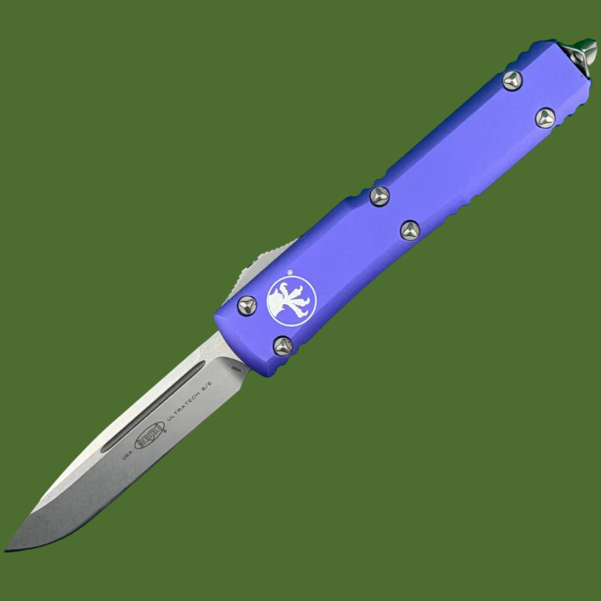 *Pre-Owned* Microtech Ultratech S/E Purple Stonewash Standard 121-10PU