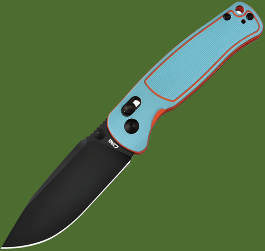 CJRB Shale Crossbar Lock (Orange and Blue G-10)