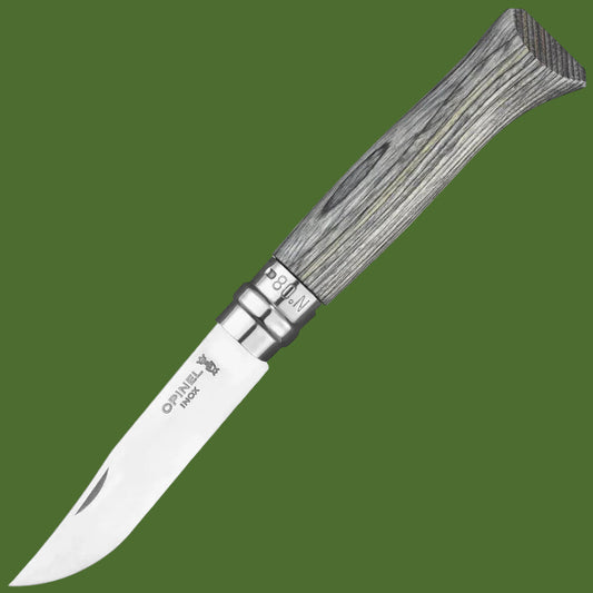 Opinel No. 8 Grey Laminated Birch Edition