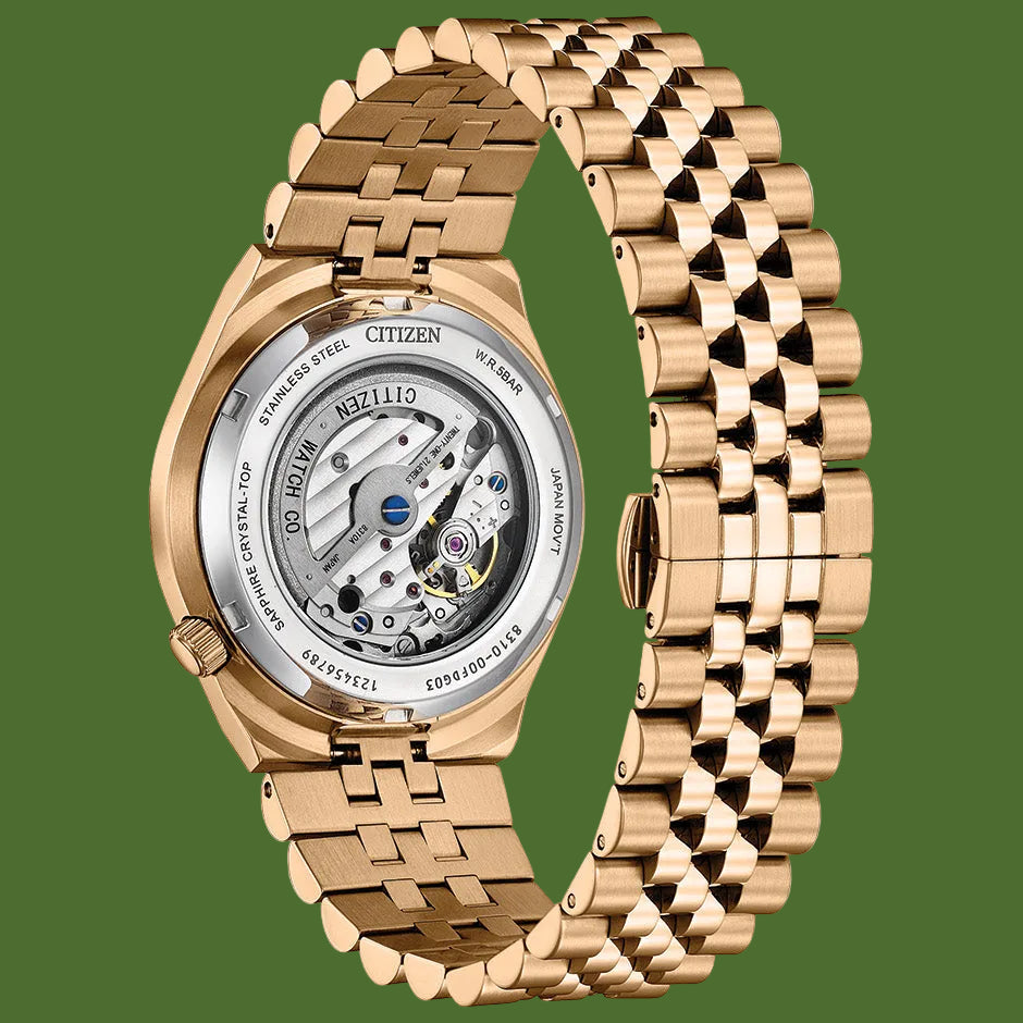 Citizen Tsuyosa 60 Automatic Blue Dial (Rose Gold Steel Bracelet) NK0023-57L