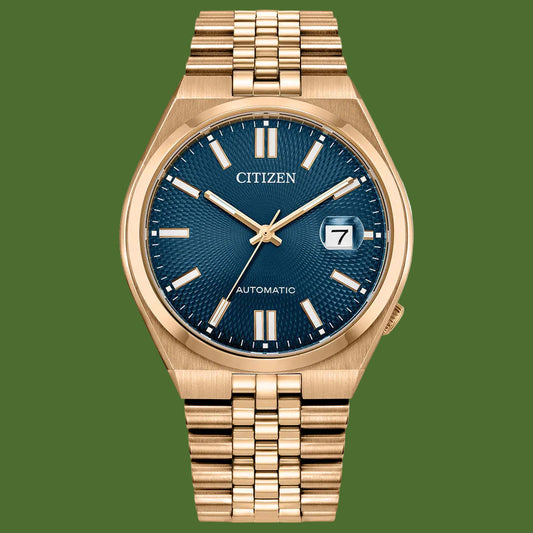 Citizen Tsuyosa 60 Automatic Blue Dial (Rose Gold Steel Bracelet) NK0023-57L