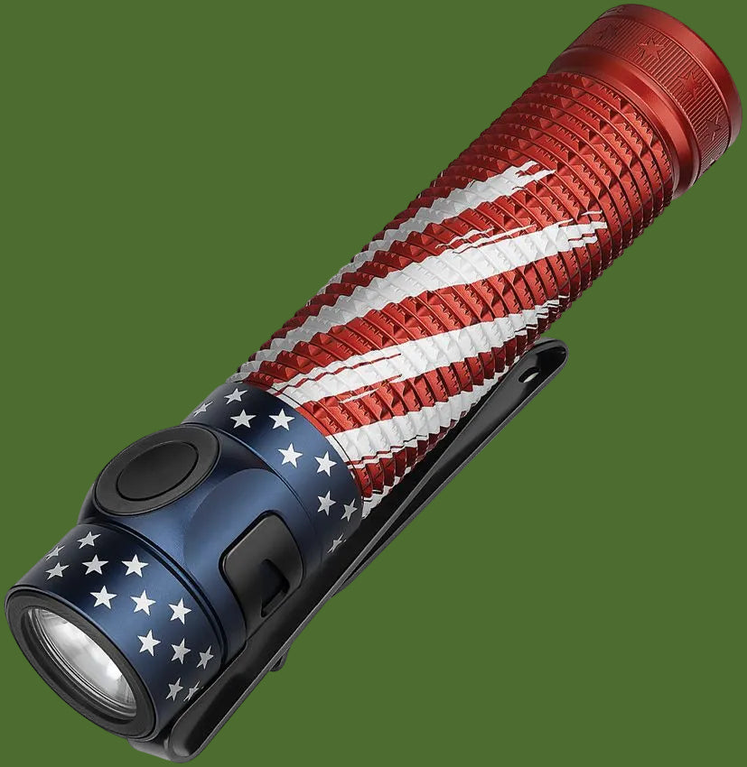 Olight Baton 4 Pro Rechargeable Flashlight Stars and Stripes