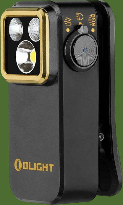 Olight Oclip Pro Rechargeable Flashlight Black/Gold