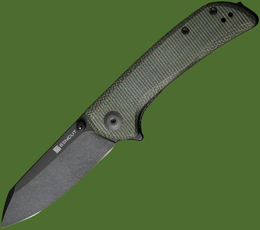 Sencut Fritch Linerlock (Green Micarta)