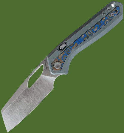 Vosteed Kroc Top Linerlock Grey Aluminum/Ocean Micarta Inlay