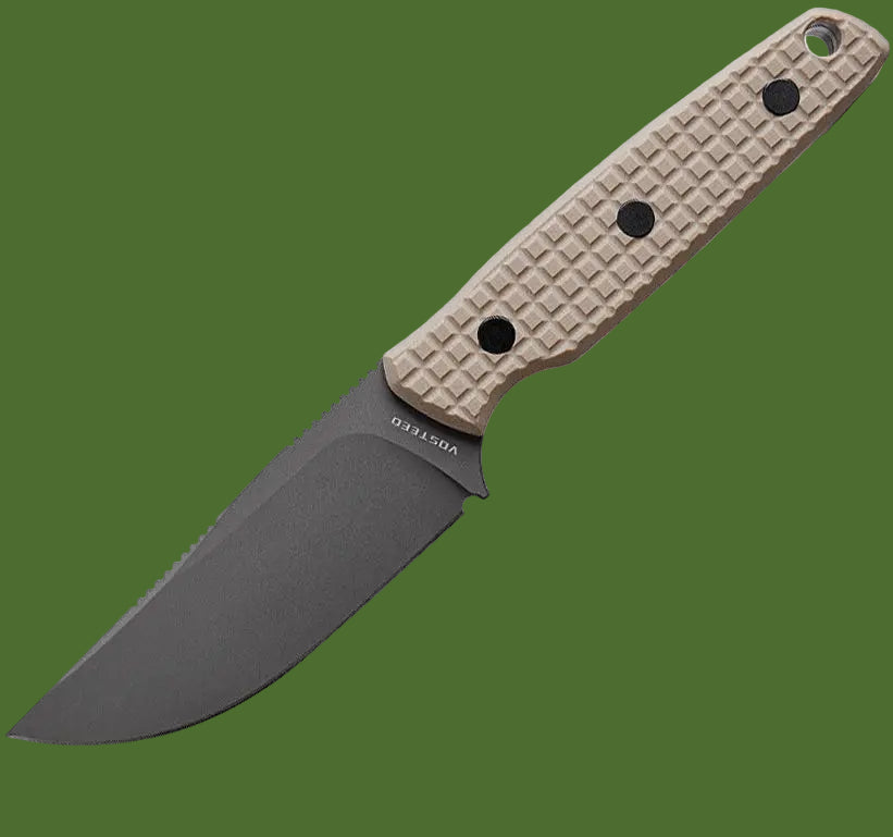 Vosteed Mink Fixed Blade Clip Point Tan G-10