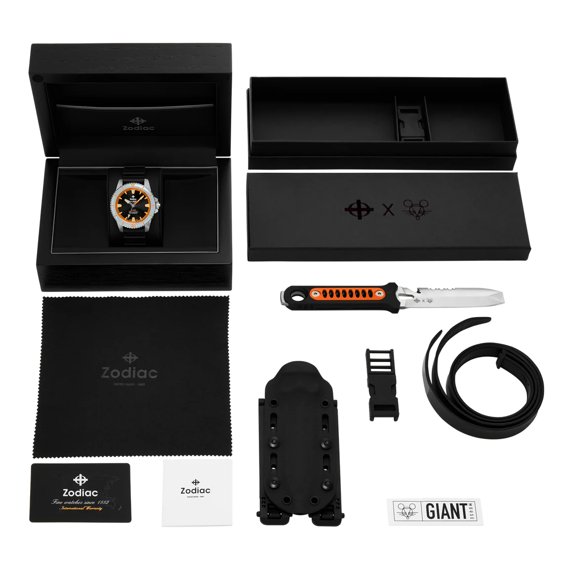 GiantMouse x Zodiac Dive Watch and Dive Knife Box Set