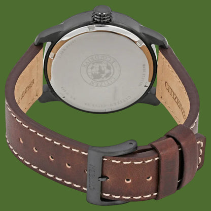 Citizen Chandler Eco-Drive 42mm Dark Blue Dial Leather Strap BM8478-01L