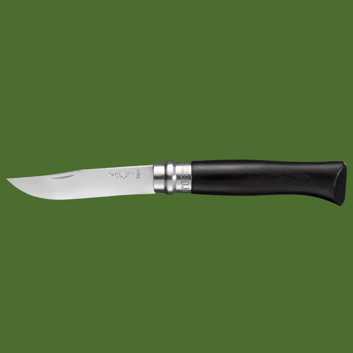Opinel No. 8 Ebony Wood Polished Blade